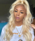#613 BLONDE - STRAIGHT / BODY WAVE LACE FRONTAL WIG