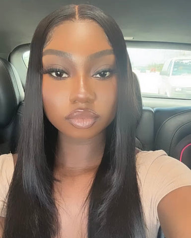STRAIGHT FULL FRONTAL HD LACE WIG